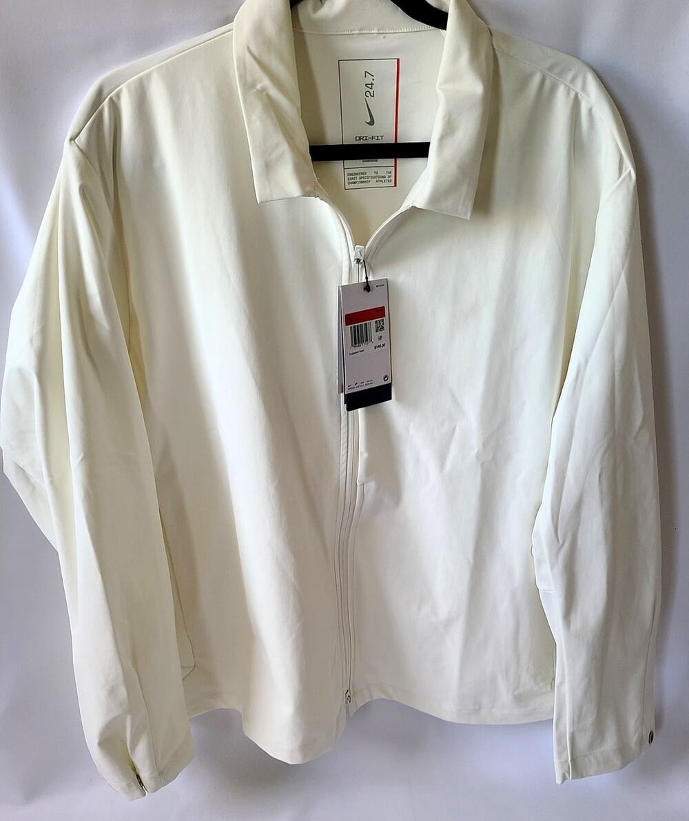 Nike 24.7 Dri-FIT Full-Zip Performance Golf Jacket – Cream/Off-White – NWT